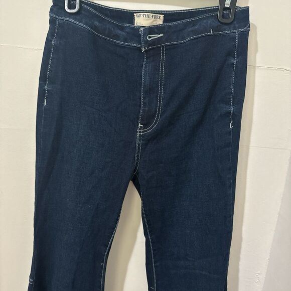 Free People Dark Blue Flare Jeans size 27 - Picture 6 of 12